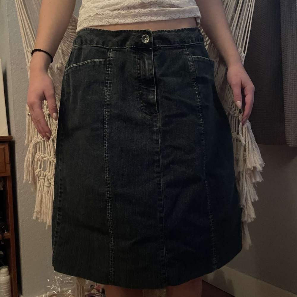 Denim maxi shirt